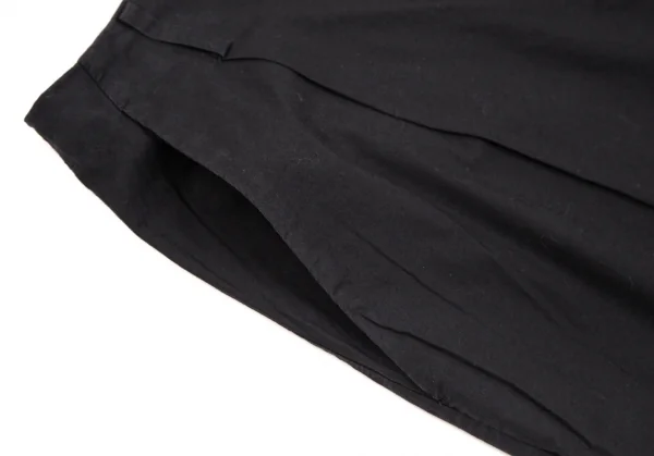 イッセイミヤケペルマネンテISSEY MIYAKE PERMANENTE コットンストレッチタックワイドパンツ 黒2 K-107321_006