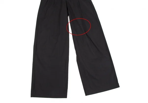 イッセイミヤケペルマネンテISSEY MIYAKE PERMANENTE コットンストレッチタックワイドパンツ 黒2 K-107321_007