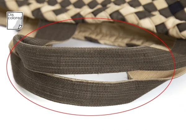 イッセイミヤケ ハートタマシャISSEY MIYAKE HaaT TaMaSHa 編み込みハンドバッグ ベージュ茶 K-107328_014