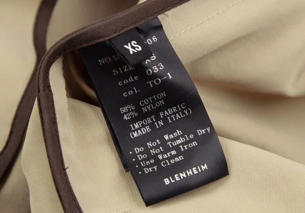ブレンヘイムBLENHEIM オーバーサイズスリットコート ベージュXS K-107340_017
