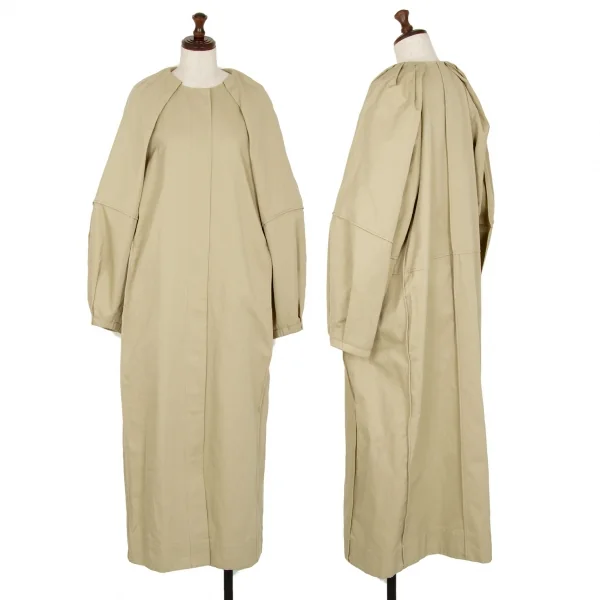 ローヘンLOHEN デザイン2WAYロングコート ベージュ38 K-107341_001