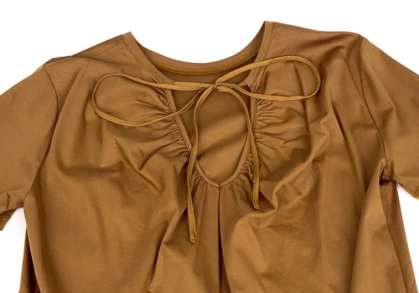 エレンディークELENDEEK ネックギャザーマーメイドストレッチワンピース ブラウン2 K-107342_003