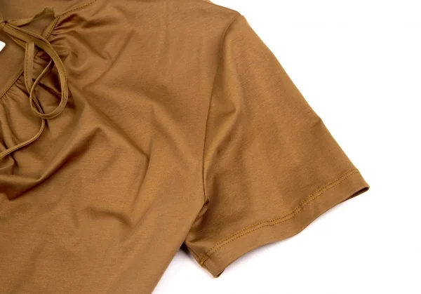 エレンディークELENDEEK ネックギャザーマーメイドストレッチワンピース ブラウン2 K-107342_005