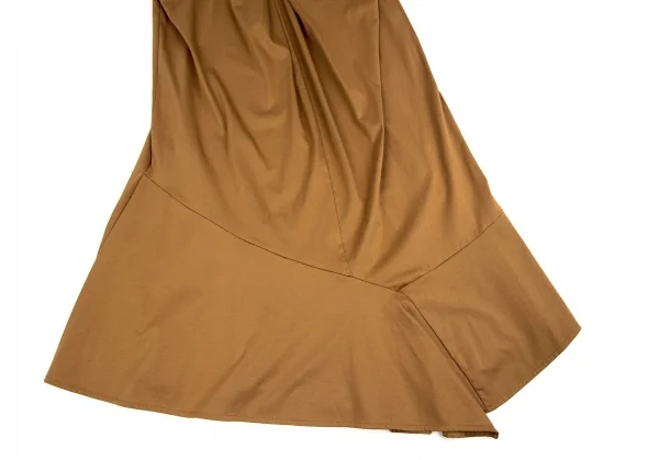 エレンディークELENDEEK ネックギャザーマーメイドストレッチワンピース ブラウン2 K-107342_006