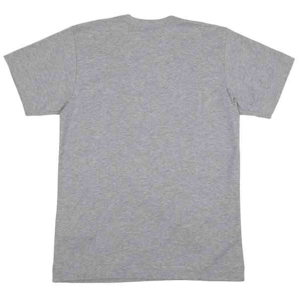 新品!プレイ コムデギャルソンPLAY COMME des GARCONS インディゴ染めカモフラハートプリントTシャツ 杢グレーS K-107347_008