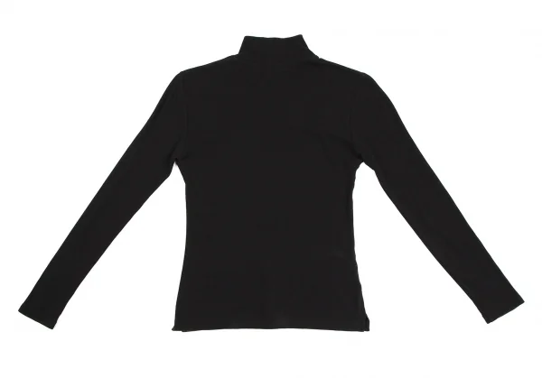 ワイズY's ポリハイネックカットソー 黒3 K-107377_012