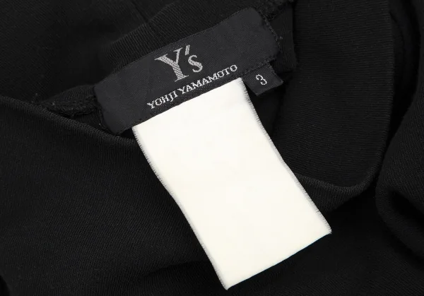 ワイズY's ポリハイネックカットソー 黒3 K-107377_014