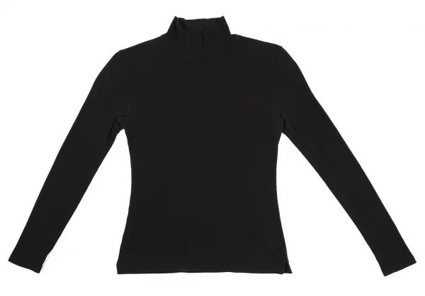 ワイズY's ポリハイネックカットソー 黒3 K-107377_002