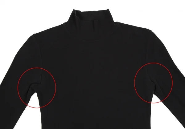 ワイズY's ポリハイネックカットソー 黒3 K-107377_003