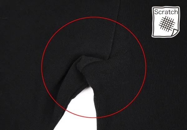 ワイズY's ポリハイネックカットソー 黒3 K-107377_005