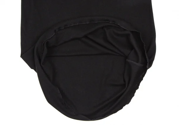 ヨウジヤマモト ファムYohji Yamamoto FEMME カシミヤ混ストールネックノースリーブカットワンピース 黒2 K-107404_011