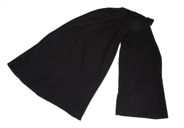 ヨウジヤマモト ファムYohji Yamamoto FEMME カシミヤ混ストールネックノースリーブカットワンピース 黒2 K-107404_004