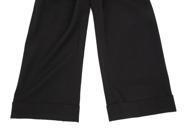 ヨウジヤマモト ファムYohji Yamamoto FEMME オールドギャバベルテッドワイドパンツ 黒1 K-107406_006