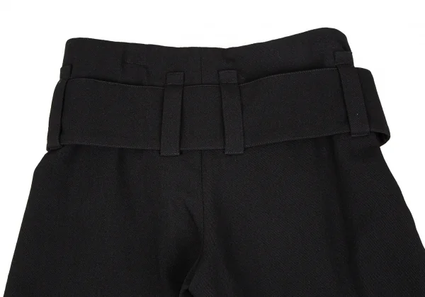 ヨウジヤマモト ファムYohji Yamamoto FEMME オールドギャバベルテッドワイドパンツ 黒1 K-107406_009