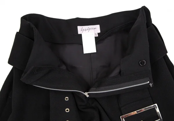 ヨウジヤマモト ファムYohji Yamamoto FEMME オールドギャバベルテッドセットアップ 黒1 K-107407_014