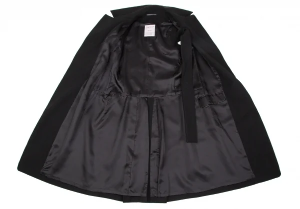 ヨウジヤマモト ファムYohji Yamamoto FEMME オールドギャバベルテッドセットアップ 黒1 K-107407_007