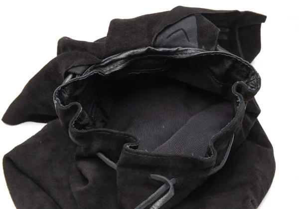 リミフゥLIMI feu スウェードレザー切替スカルスタープリントフラップショルダーバッグ 黒グレー K-107412_011