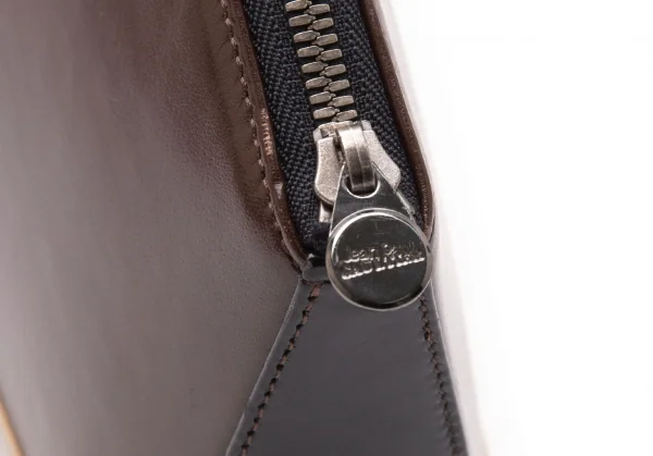 ジャンポールゴルチエJean Paul GAULTIER 配色切替レザーハンドバッグ 茶他 K-107414_011