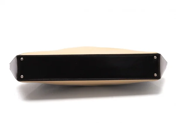 ジャンポールゴルチエJean Paul GAULTIER 配色切替レザーハンドバッグ 茶他 K-107414_012