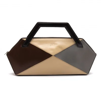 ジャンポールゴルチエJean Paul GAULTIER 配色切替レザーハンドバッグ