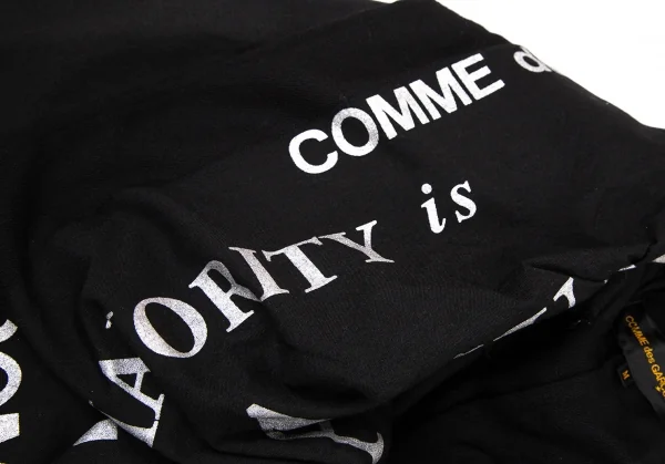 コムデギャルソンCOMME des GARCONSグリッターロゴ顔料プリント変形ジップアップジャケット 黒シルバーM K-107436_004