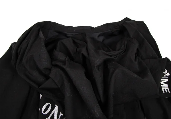 コムデギャルソンCOMME des GARCONSグリッターロゴ顔料プリント変形ジップアップジャケット 黒シルバーM K-107436_007