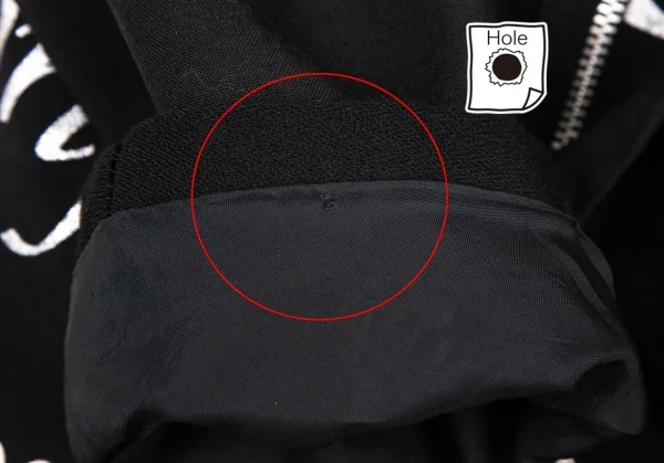 コムデギャルソンCOMME des GARCONSグリッターロゴ顔料プリント変形ジップアップジャケット 黒シルバーM K-107436_011