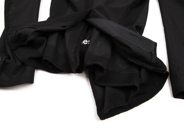コムデギャルソンCOMME des GARCONSグリッターロゴ顔料プリント変形ジップアップジャケット 黒シルバーM K-107436_015