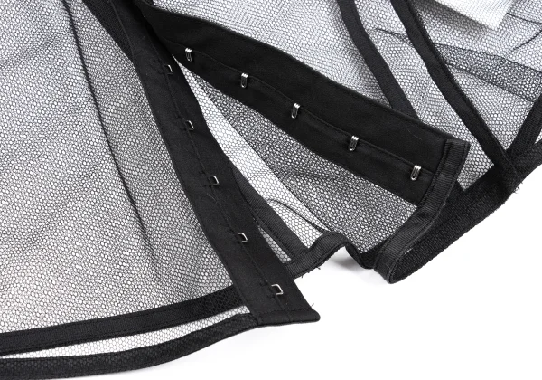 COMME des GARCONS Leather Corsage Embellished Hook Mesh Vest K-107446_009