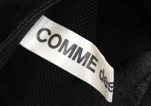 COMME des GARCONS Leather Corsage Embellished Hook Mesh Vest K-107446_016