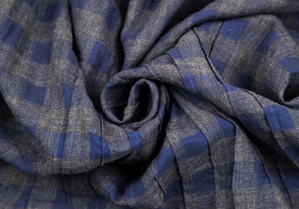 マドモアゼルノンノンMademoiselle NON NON コットンブロックチェックリボンデザインギャザーシャツ グレー青40L K-107465_013