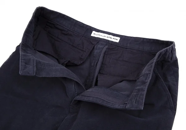 マドモアゼルノンノンMademoiselle NON NON コットンモールスキンストレッチストレートパンツ 紺40L K-107476_004