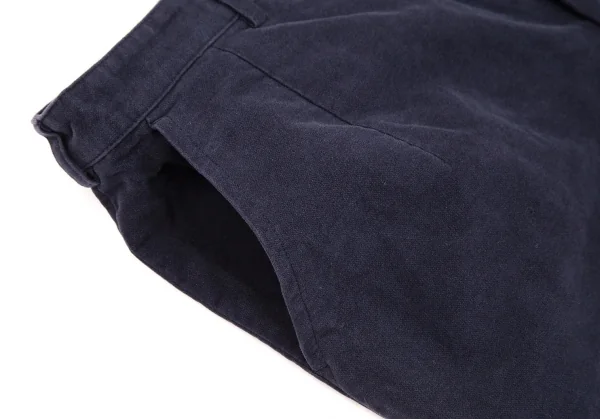 マドモアゼルノンノンMademoiselle NON NON コットンモールスキンストレッチストレートパンツ 紺40L K-107476_005
