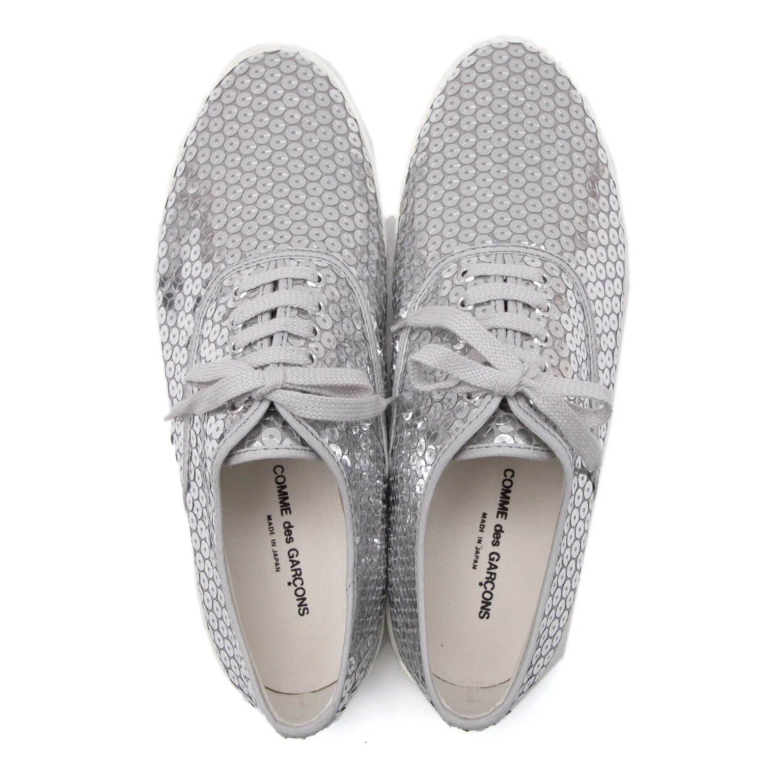 COMME des GARCONS Sequins Sneakers Silver US 8 (K-107478