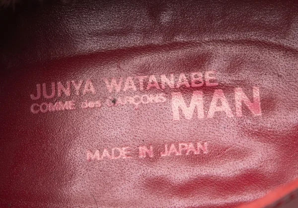ジュンヤワタナベマンピンク コムデギャルソンJUNYA WATANABE MAN PINK COMME des GARCONS ライニングレオパードファーレザーシューズ 赤L(25位) K-107482_013