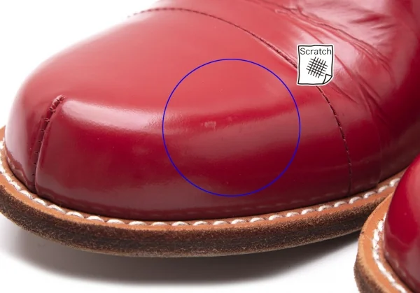 ジュンヤワタナベマンピンク コムデギャルソンJUNYA WATANABE MAN PINK COMME des GARCONS ライニングレオパードファーレザーシューズ 赤L(25位) K-107482_005