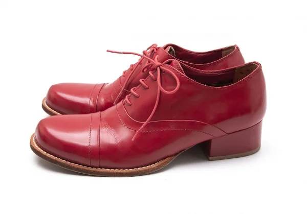 ジュンヤワタナベマンピンク コムデギャルソンJUNYA WATANABE MAN PINK COMME des GARCONS ライニングレオパードファーレザーシューズ 赤L(25位) K-107482_006