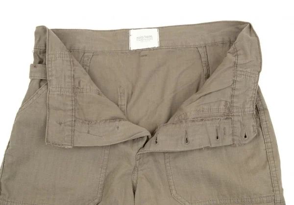 ズッカzucca コットン製品洗いベルテッドミリタリーショートパンツ カーキ0 K-107500_004