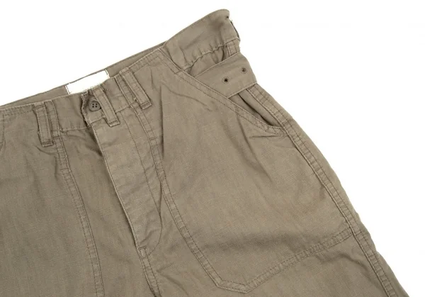 ズッカzucca コットン製品洗いベルテッドミリタリーショートパンツ カーキ0 K-107500_005