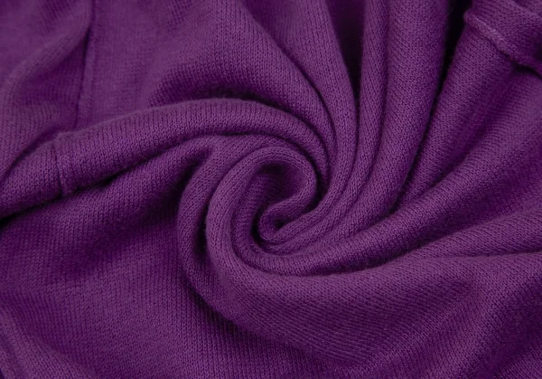 スナオクワハラsunao kuwahara コットンボールボタンデザイン半袖ニットワンピース 紫M K-107509_010