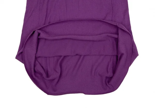 スナオクワハラsunao kuwahara コットンボールボタンデザイン半袖ニットワンピース 紫M K-107509_008