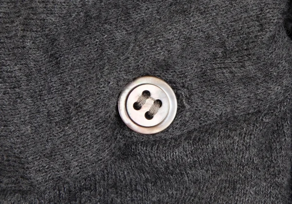 スナオクワハラsunao kuwahara コットンフロントボタン留め変形ニットカーディガン グレーM K-107511_010