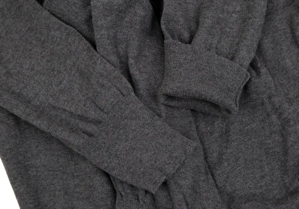 スナオクワハラsunao kuwahara コットンフロントボタン留め変形ニットカーディガン グレーM K-107511_006