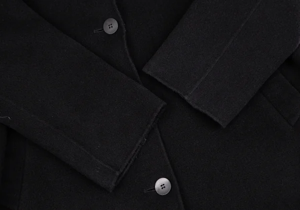 ダナキャランDKNY ウールアンゴラチェスターコート 黒S K-107519_005