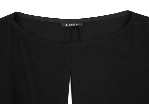 リミフゥLIMI feu 混紡ウールギャバスリットデザインノースリーブ 黒S K-107523_004