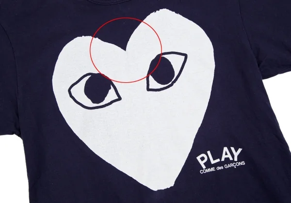プレイ コムデギャルソンPLAY COMME des GARCONSハートプリントTシャツ