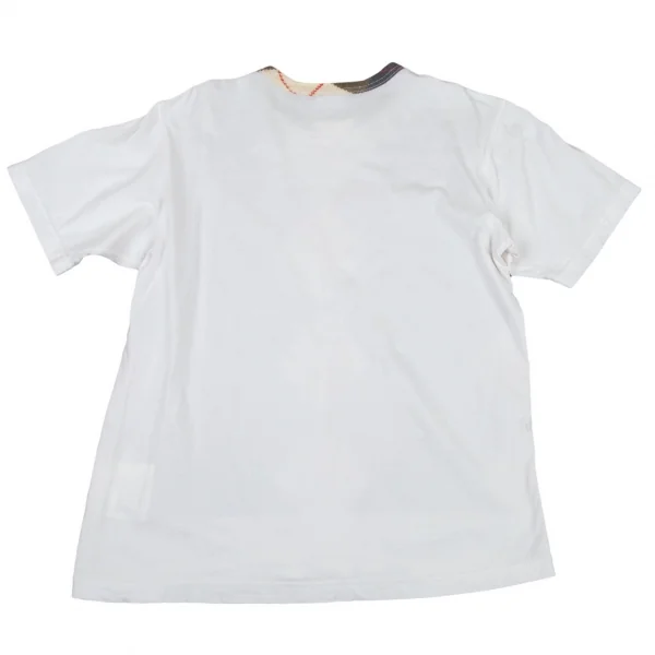 ジュンヤワタナベマン コムデギャルソンJUNYA WATANABE MAN COMME des GARCONS アーガイルニットプリントTシャツ 白S K-107544_010