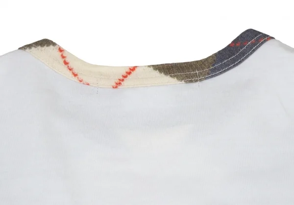 ジュンヤワタナベマン コムデギャルソンJUNYA WATANABE MAN COMME des GARCONS アーガイルニットプリントTシャツ 白S K-107544_011