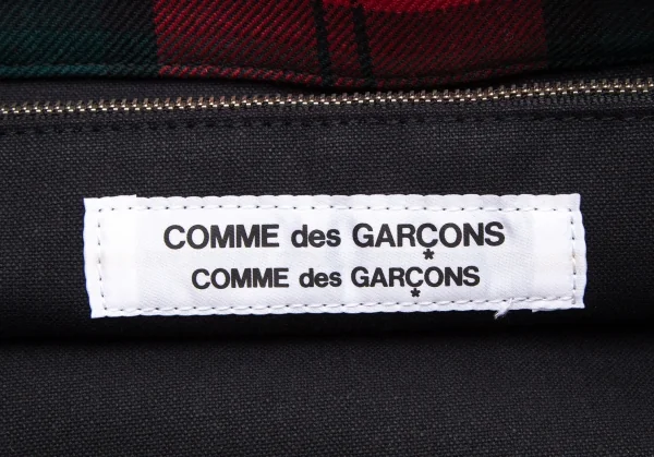 コムコム コムデギャルソンCOMME des GARCONS タータンチェックハンドバッグ 赤緑 K-107551_012