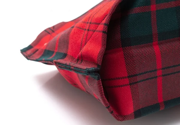 コムコム コムデギャルソンCOMME des GARCONS タータンチェックハンドバッグ 赤緑 K-107551_006
